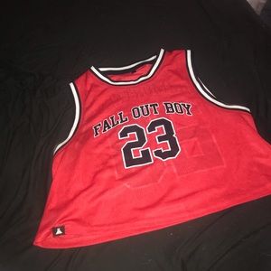 Hot Topic Tops - ♥️3/$30♥️ Fall Out Boy Cropped Jersey Hot Topic Tops - ♥️3/$30♥️ Fall Out Boy Cropped Jersey